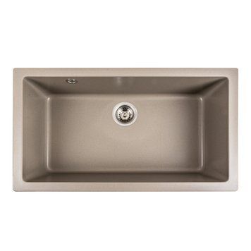 Гранітна мийка для кухні Platinum 7945 Paruana матовий Титан 000039658 фото