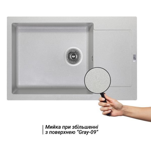 Кухонна мийка Lidz 781x510/200 GRA-09 (LIDZGRA09781510200) LIDZGRA09781510200 фото