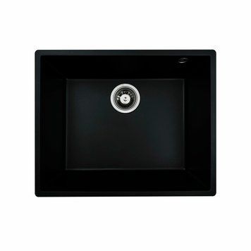 Гранітна мийка для кухні Platinum 5444 OASIS матова Чорна 000030775 фото