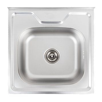 Кухонна мийка з нержавіючої сталі Platinum ДЕКОР 5050 (0,7/160 мм) 000000289 фото