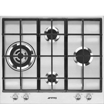 Газова варильна поверхня Smeg PX164L Linea, 60 см, нержавіюча сталь Smeg PX164L фото