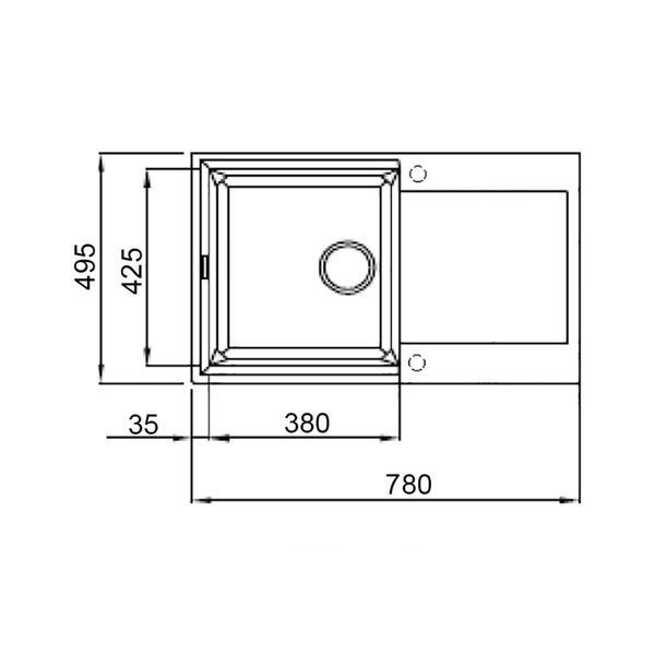 Кухонна мийка Lidz 790x495/230 STO-10 (LIDZМSTO10790495230) LIDZSTO10790495230 фото