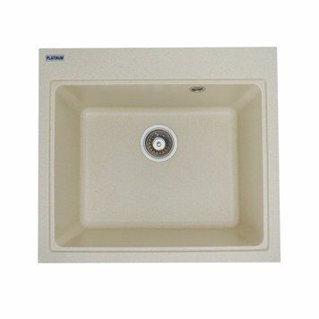 Гранітна мийка для кухні Platinum 5852 VESTA матова Пісок 000025123 фото