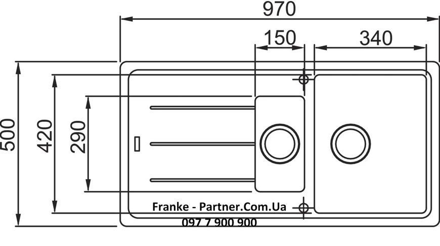 Кухонна мийка Franke Basis BFG 651 (114.0676.272) гранітна - врізна - оборотна - колір Бежевий 114.0676.272 фото
